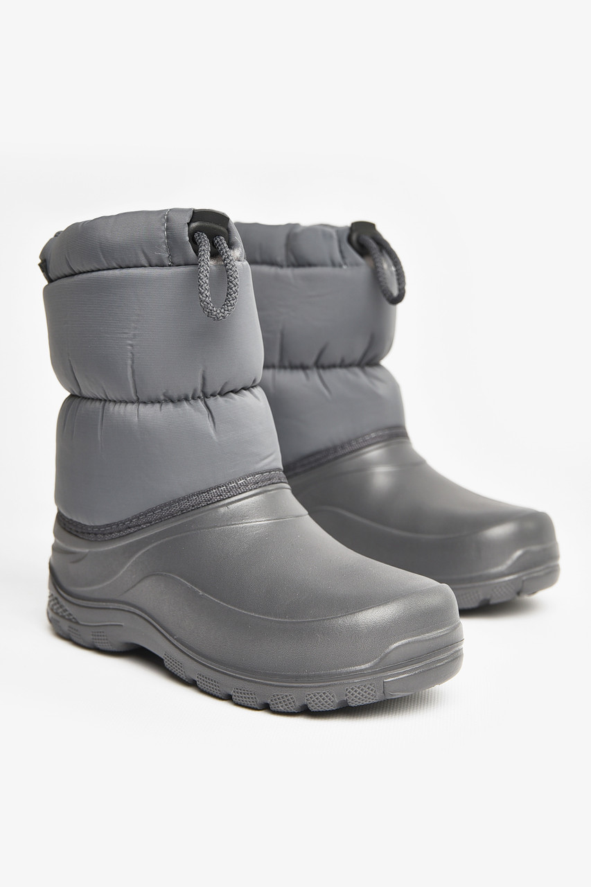 Дутики дитячі на хутрі сірого кольору р.31/32 207390P, фото 1