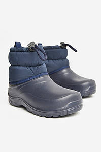 Дутики дитячі на хутрі темно-синього кольору 207395P