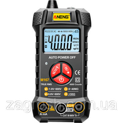 Promo Ціна! Цифровий мультиметр ANENG M167, V, A, R, C, T, F, функція hFE (M167) - тільки на ZaGrosh.com.ua, фото 1