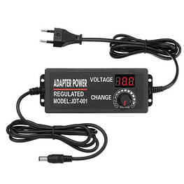 Блок живлення регульований 9-24В 3А, 5.5x2.5мм з вольтметром - оригінал