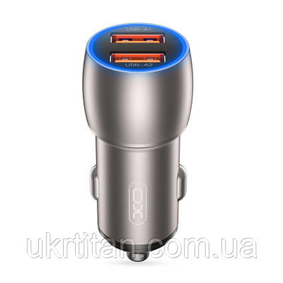 Оригінал! Зарядний пристрій XO 2xUSB QC3.0 36W black (СC52-BK) - Вища Якість!, фото 1