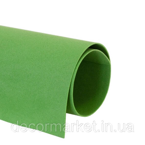 Фоаміран 1 мм зелений трав'яний 50х50см, фото 1