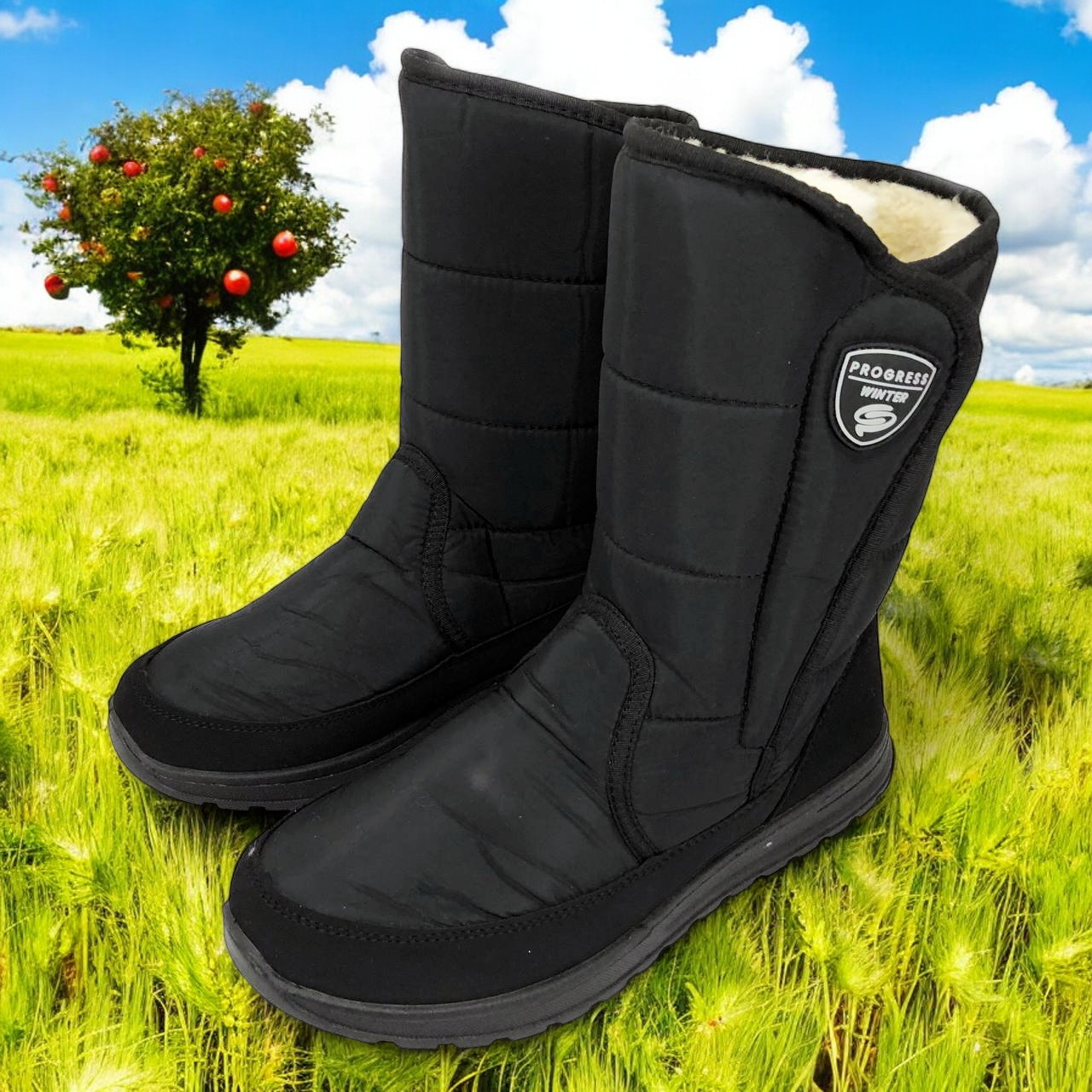 Водонепроникні робочі черевики, Чоловічі чоботи для активного відпочинку з гуми, Бурки дедушки QE-98, фото 1