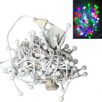 Популярний! Гірлянда світлодіодна новорічна кольорова Маленькі Кульки 100 LED 3м - Краща якість тільки на Nukleon.com.ua