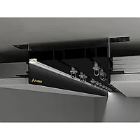 Дворядний карниз прихованого монтажу 172х53 з Led підсвіткою Чорний