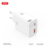 Оригінал! Зарядний пристрій XO 1xUSB-C + 1xUSB QC30W GaN + cable USB-C to USB-C white (XO-CE31) - Вища Якість!, фото 6