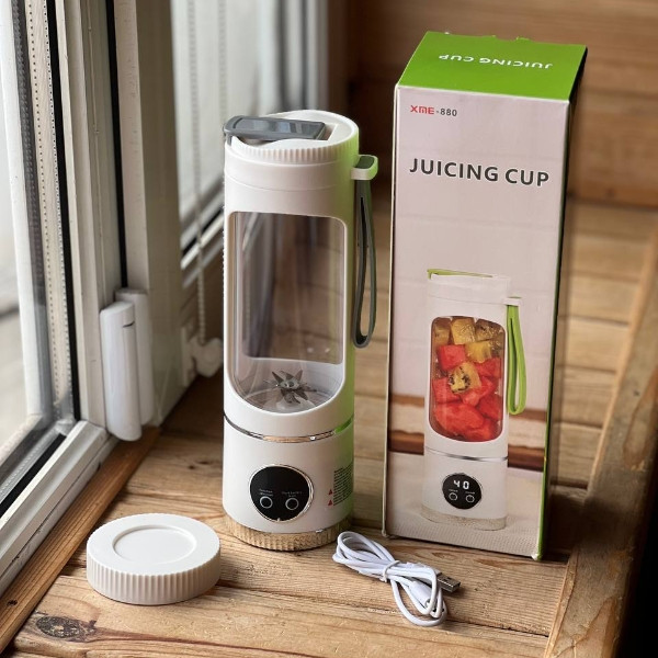 Портативний USB-блендер з 12 лезами LY-1042 Білий, фото 1