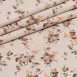 Фланель "Букети троянд" на світло-бежевому тлі, ширина 240 см