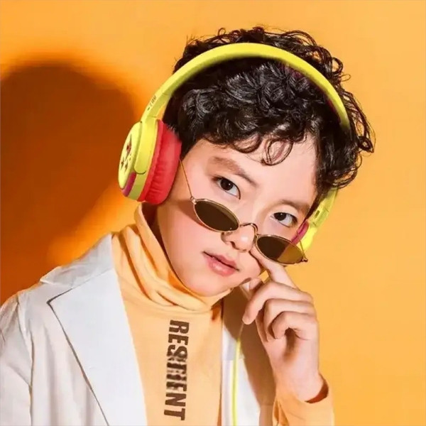 Навушники провідні XO EP47 Kids Study Жовто-червоні, фото 1