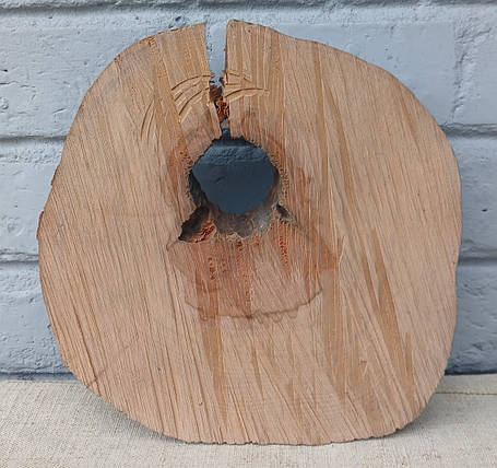 Натуральний зріз дерева для випалювання, d 230х220мм., фото 1