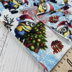 Футер двунитка "Новорічні посіпаки" - 180см. (діджитал)