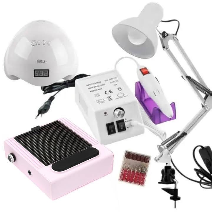 Манікюрний стартовий набір з лампою SUN 5, фрезером Lina Mercedes 2000, витяжкою, лампою для освітлення, RD-5, фото 1