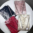 Шовкові жіночі халати №7010 Пудра, фото 3