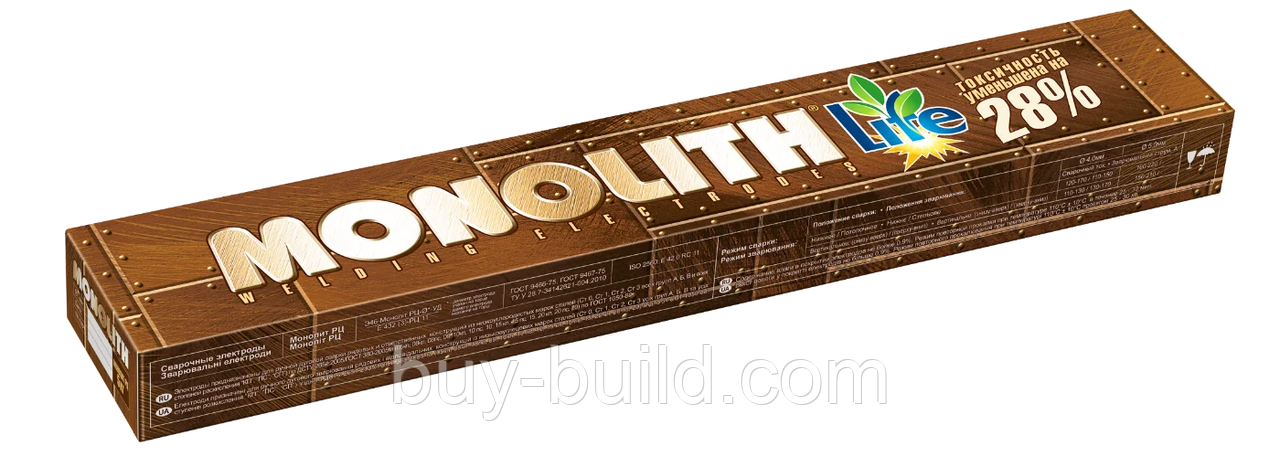 Електроди МОНОЛІТ РЦ 2 мм 1КГ (20шт/уп), фото 1