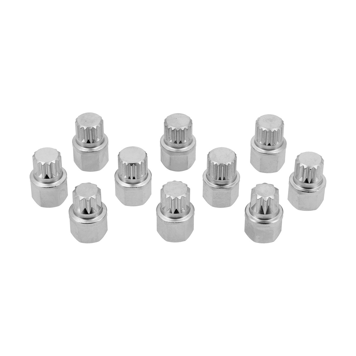 Комплект торцевих вставок до захисних гвинтів колісних дисків авто VAG з квадратом-1/2" 10 шт. Yato YT-060393, фото 1