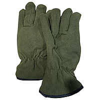 Рукавички зимові фліс (гумка), утеплені рукавички для хлопців та дівчат, олива