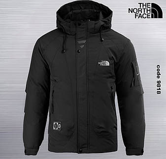 Чоловіча куртка The North Face TNF спортивна утеплена зимова куртка Зе Норт Фейс чорна з капюшоном, фото 1