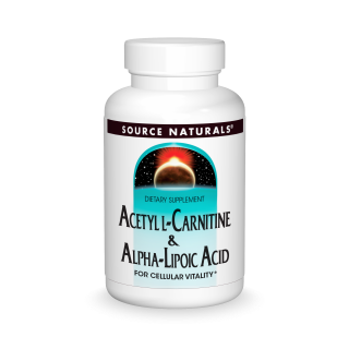 Acetyl-L-Carnitine 500 mg with Alpha Lipoic Acid 150 mg Source Naturals, 30 таблеток