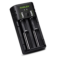 Зарядний пристрій Rablex RB402 2x18650 та ін./ від USB /