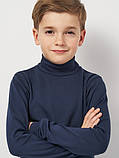Водолазка гольф для хлопчика темно-синя SmileTime Classic, фото 4