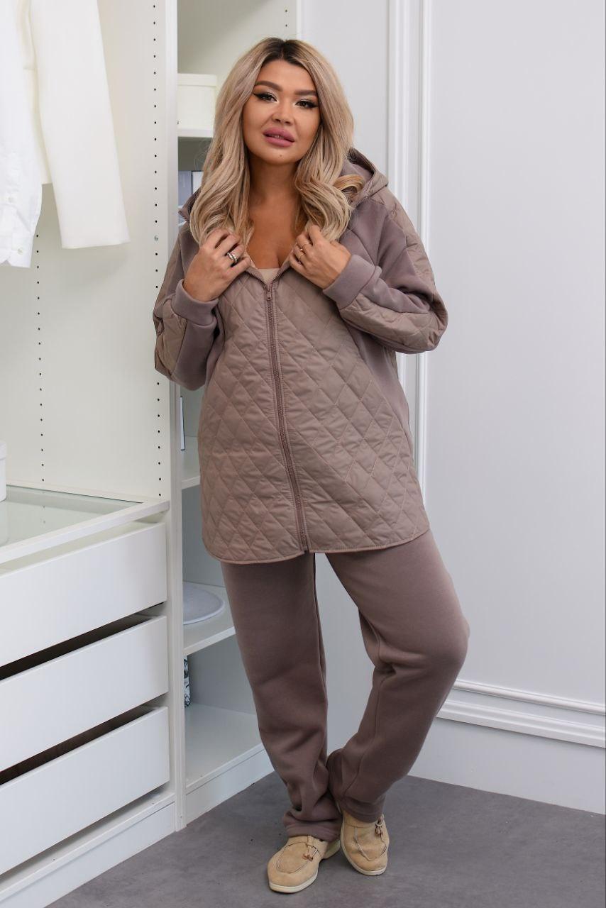 Жіночий теплий спортивний костюм великого розміру Розміри: 48-50, 52-54, 56-60