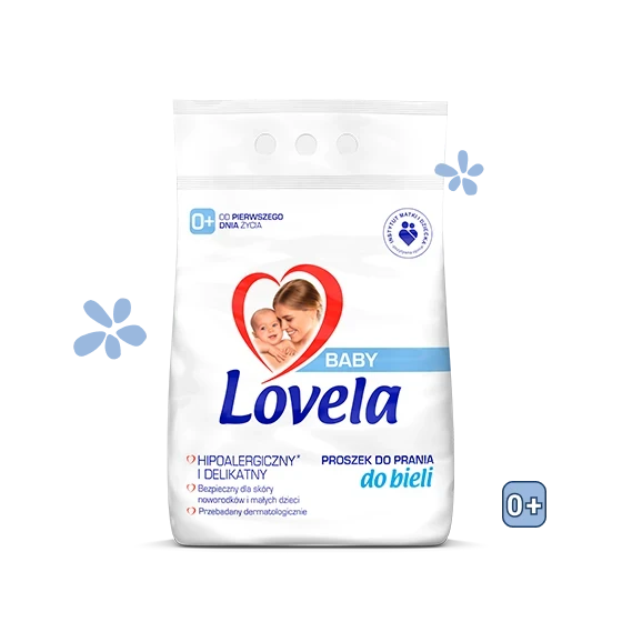 Гіпоалергенний пральний порошок Lovela Baby для білого, 2.7кг, фото 1