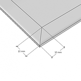 Дзеркало з фацетом 10 мм, 450 х 450 мм., фото 3