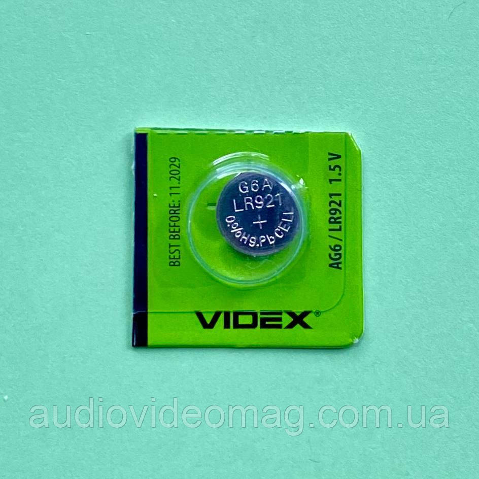 Батарейка 1.5V AG6 VIDEX (G6A, 371, LR921) Alkaline, фото 1