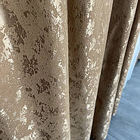 Готові штори з мармуру Кавового кольору, з тюлем (SHTN-M19n-10), фото 7