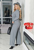 Елегантний костюм трикотаж-рубчик батал Розміри: 50-52, 54-56, 58-60, 62-64, фото 3