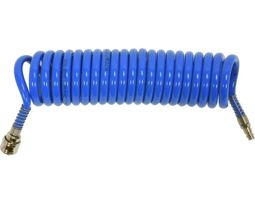 Спіральний шланг 8мм x 12мм x 5м PU із швидкодіючими з'єднаннями YATO YT-24207