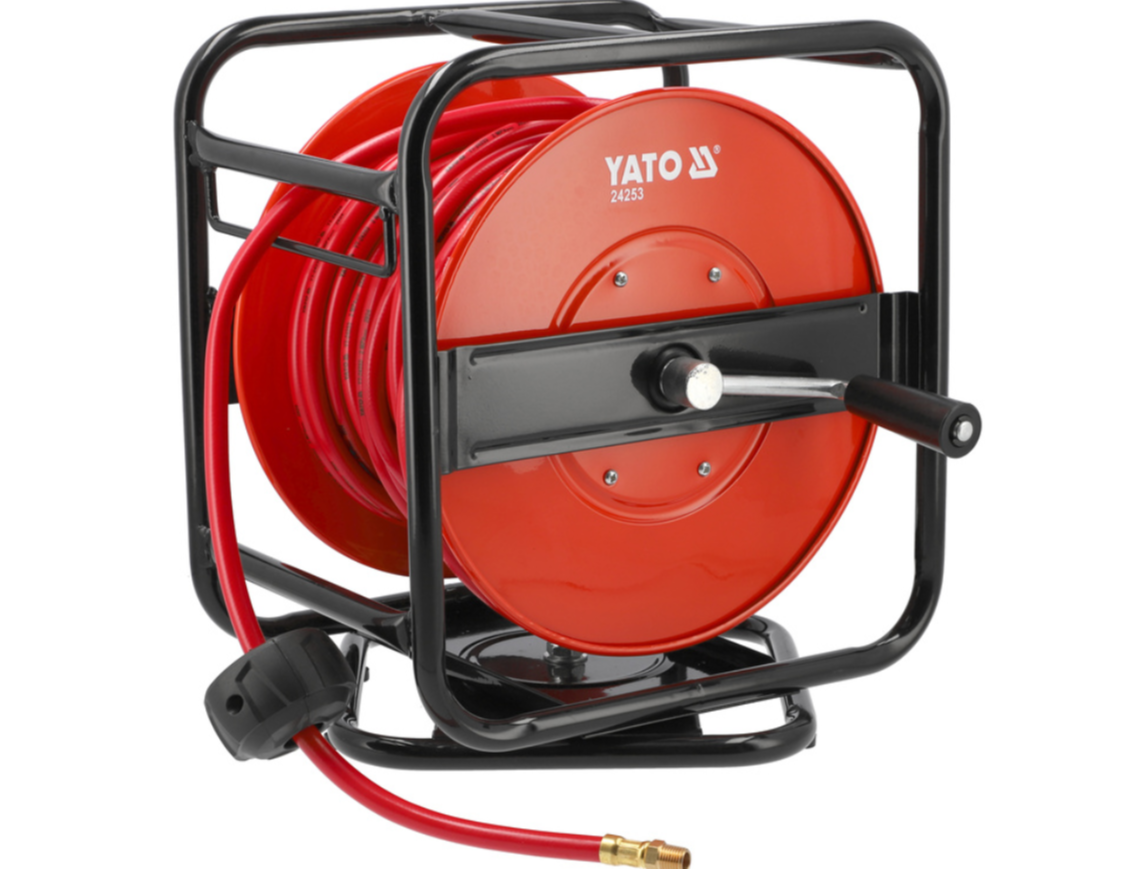 Шланг пневматичний на котушці 8мм 30м YATO YT-24253, фото 1