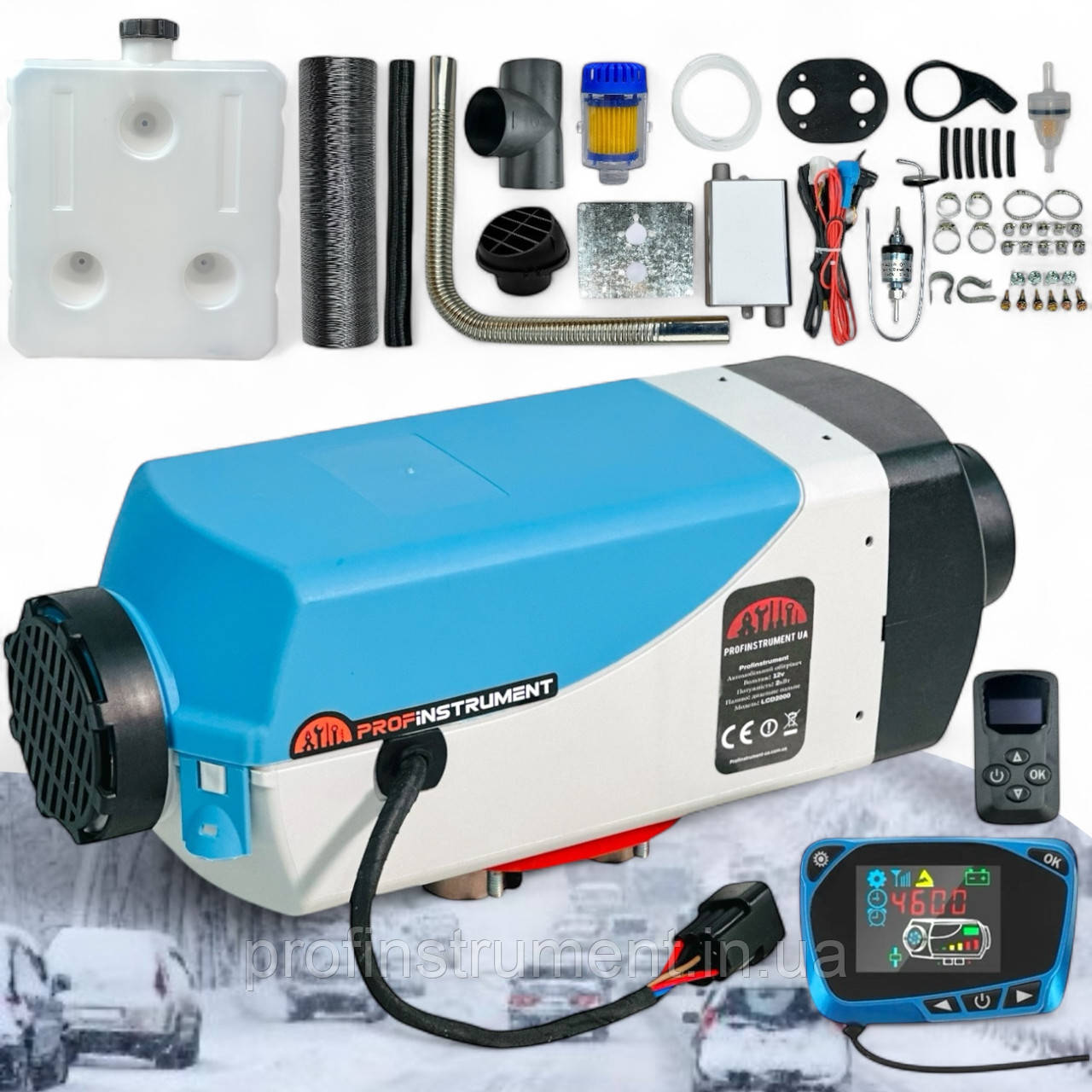 Автономка дизельна в авто Profinstrument LSD-2000 Premium(2кВт 12v) Автономний сухий обігрівач, фото 1