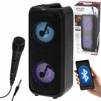 Bluetooth-колонка Adler AD 1903 — 10 Вт, караоке, FM-радіо, RGB-підсвітка