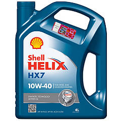 Shell Helix HX7 10W-40, 4л – Напівсинтетична моторна олива для бензинових і дизельних двигунів (2000–2025)