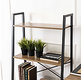 Стелаж лофт 131х64х34 см MEBEL ELITE GIA, горіх/чорний, фото 5