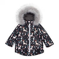 Дитяча зимова куртка парка з флісовою підкладкою та подовженою спинкою Утеплювач Thermoloft Водонепроникна Розмір 92 - 98