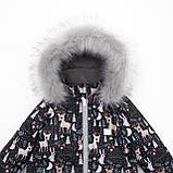 Дитяча зимова куртка парка з флісовою підкладкою та подовженою спинкою Утеплювач Thermoloft Водонепроникна Розмір 92 - 98, фото 3