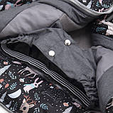 Дитяча зимова куртка парка з флісовою підкладкою та подовженою спинкою Утеплювач Thermoloft Водонепроникна Розмір 92 - 98, фото 5