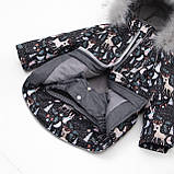 Дитяча зимова куртка парка з флісовою підкладкою та подовженою спинкою Утеплювач Thermoloft Водонепроникна Розмір 92 - 98, фото 6