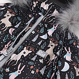 Дитяча зимова куртка парка з флісовою підкладкою та подовженою спинкою Утеплювач Thermoloft Водонепроникна Розмір 92 - 98, фото 7