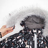 Дитяча зимова куртка парка з флісовою підкладкою та подовженою спинкою Утеплювач Thermoloft Водонепроникна Розмір 92 - 98, фото 10