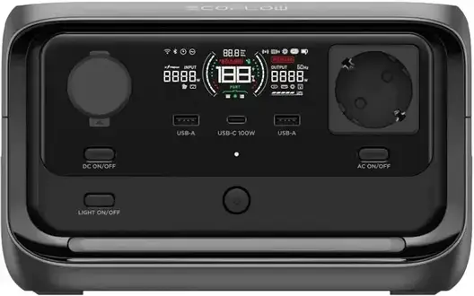 Портативна зарядна станція-повербанк EcoFlow RIVER 3 PLUS. 600 Вт., фото 1