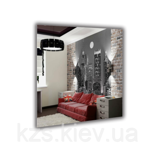 Дзеркало прямокутне з полірованим краєм 700 х 700 мм., фото 1