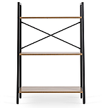 Стелаж лофт 97х64х31 см MEBEL ELITE VIOR, горіх/чорний, фото 3