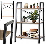 Стелаж лофт 97х64х31 см MEBEL ELITE VIOR, горіх/чорний, фото 8