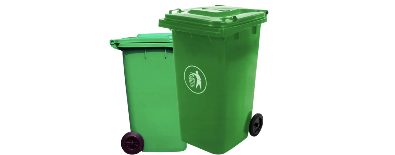 Сміттєвий бак 120 л на колесах Mirpol GT-120A, зелений, фото 1