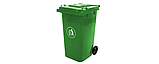 Сміттєвий бак 120 л на колесах Mirpol GT-120A, зелений, фото 3