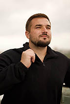 Чоловіча флісова толстовка чорна великого розміру Розміри: L, XL, XХL, фото 3