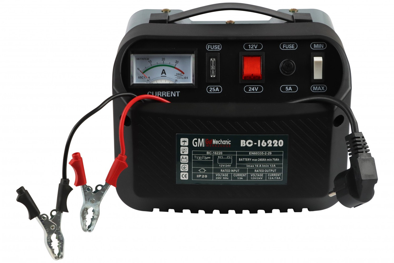 Пристрій зарядний GUT MECHANIC 12/24V 12-16A 320W MIN 70AH BC16220, фото 1